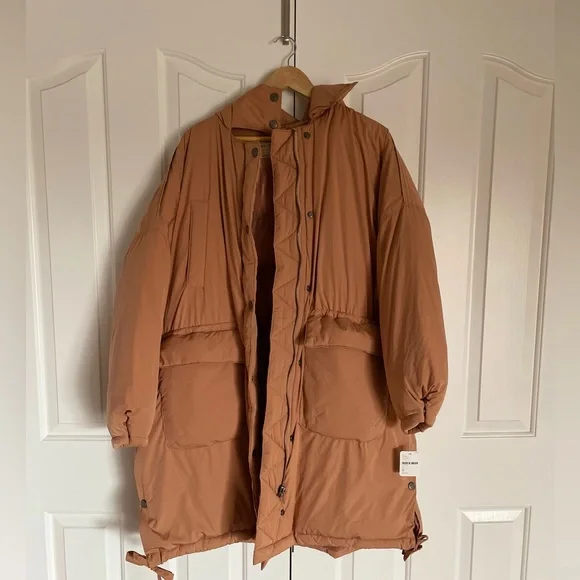 Free People Bronze Duvet Puffer Coat Jacket - NWT - Picture 2 of 6